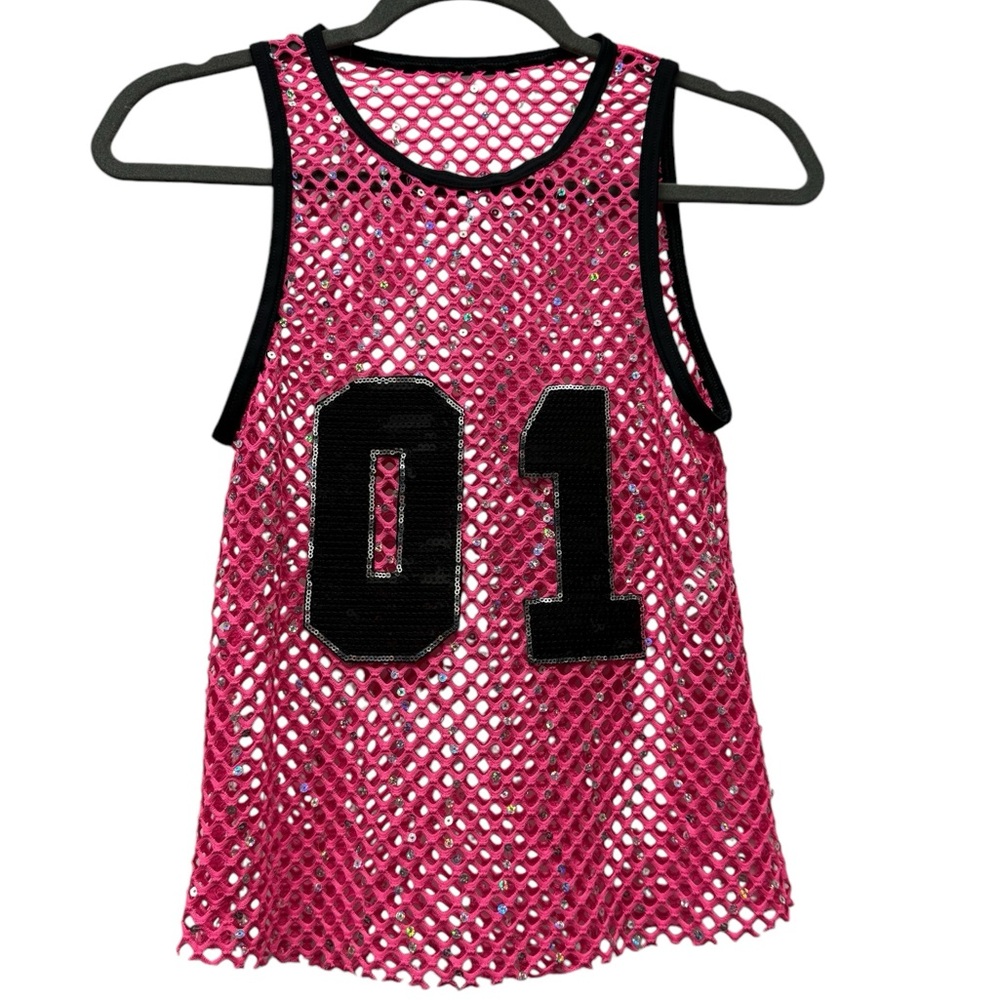 Weissman unitard and sequin mesh tank top dance costume, 80s, hip hop, size 1C - Picture 8 of 13